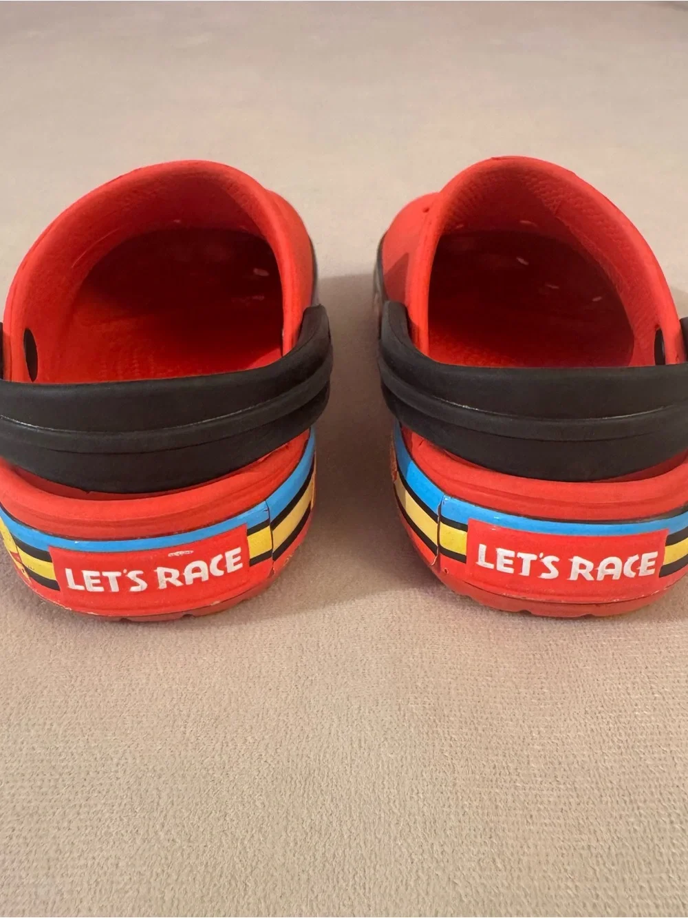 Toddler 8C Lightening McQueen Crocs